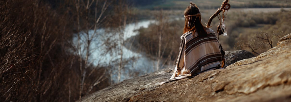 shaman in the mountains